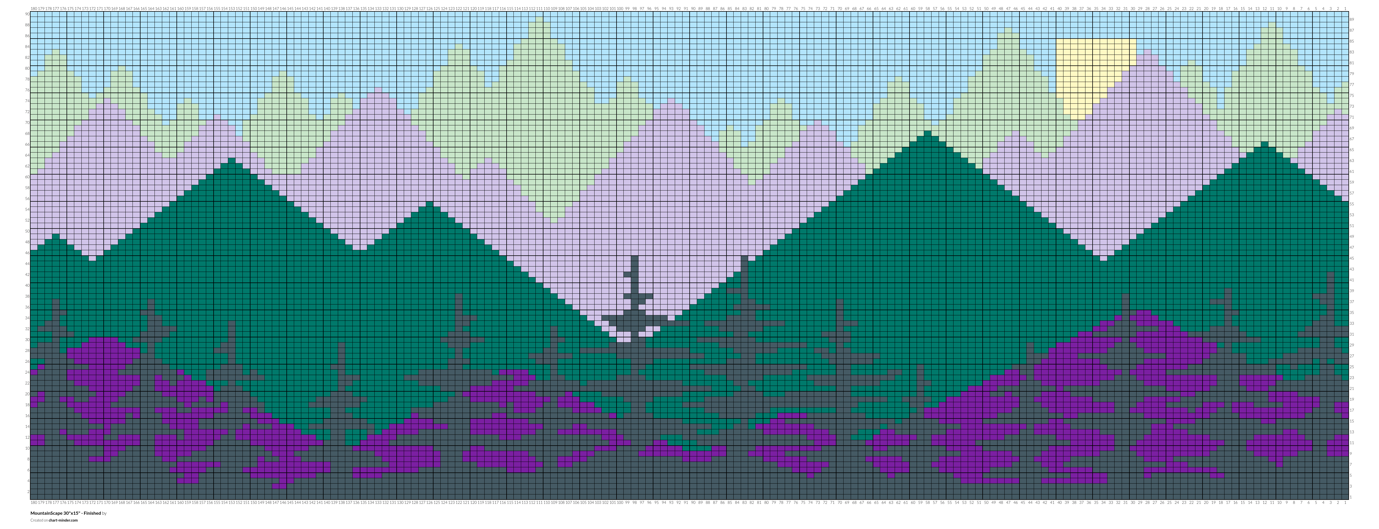 MountainScape 30"x15" - Finished